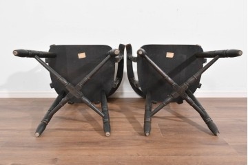 中古　美品　高級品　飛騨産業　PROVINCIAL(プロヴィンシャル)　キツツキ　スモーカーズボウダイニングチェア2脚セット　セット定価約47万円　(R-087536)