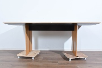 中古　arflex(アルフレックス)　TAVOLO NAVE(タボロ・ナーベ)　天板デザインが印象的なダイニングテーブル　現行定価約55万円　(R-087539)