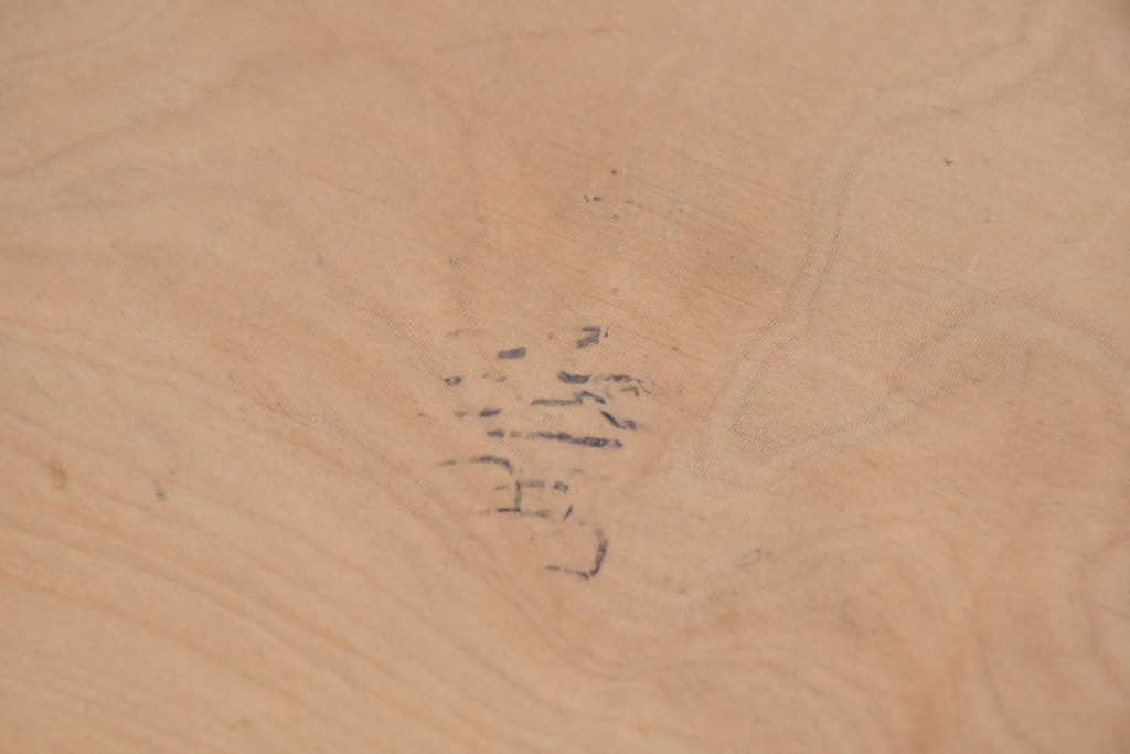 中古　国産職人手作り品　栃ノ木(トチノキ)　一枚板の存在感あふれるダイニングテーブル　製作費約45万円　(R-087540)