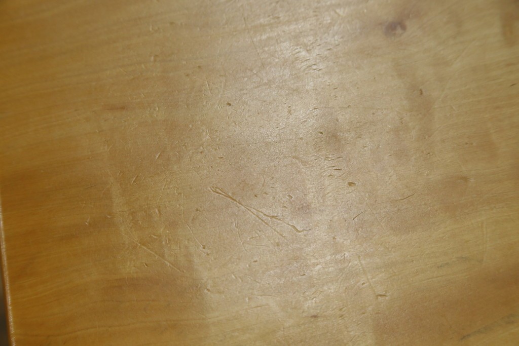 中古　国産職人手作り品　栃ノ木(トチノキ)　一枚板の存在感あふれるダイニングテーブル　製作費約45万円　(R-087540)