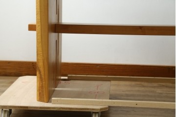 中古　国産職人手作り品　栃ノ木(トチノキ)　一枚板の存在感あふれるダイニングテーブル　製作費約45万円　(R-087540)