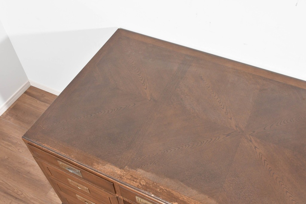 中古　希少な廃番品　カリモク家具(karimoku)　domani(ドマーニ)　Morganton(モーガントン)　風格ある両袖デスク　(R-087541)