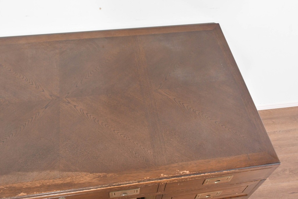 中古　希少な廃番品　カリモク家具(karimoku)　domani(ドマーニ)　Morganton(モーガントン)　風格ある両袖デスク　(R-087541)