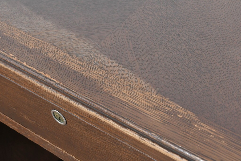 中古　希少な廃番品　カリモク家具(karimoku)　domani(ドマーニ)　Morganton(モーガントン)　風格ある両袖デスク　(R-087541)