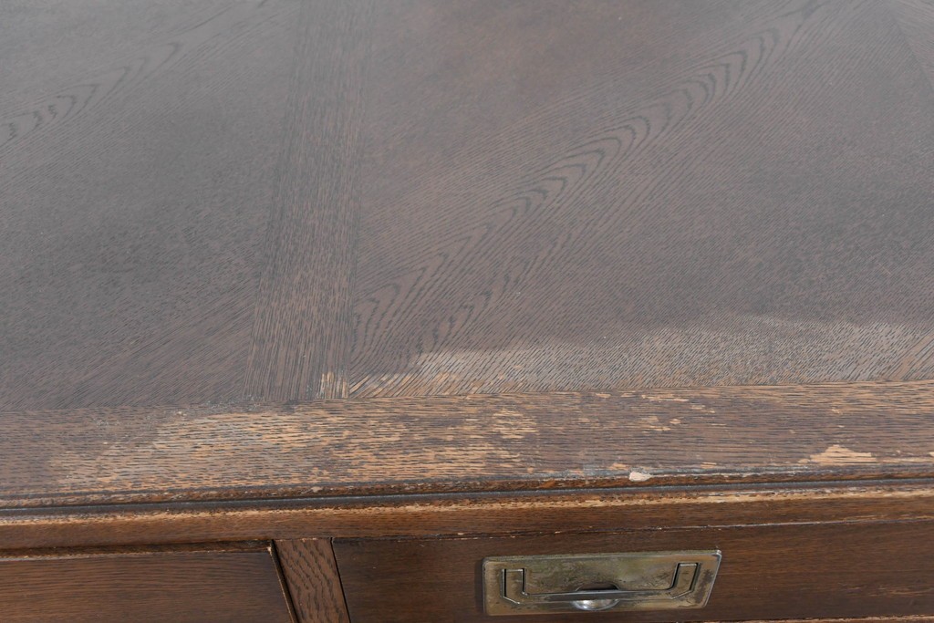 中古　希少な廃番品　カリモク家具(karimoku)　domani(ドマーニ)　Morganton(モーガントン)　風格ある両袖デスク　(R-087541)