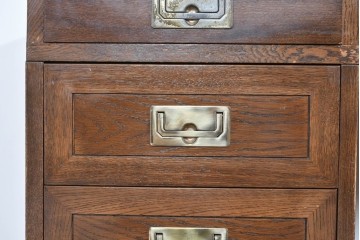 中古　希少な廃番品　カリモク家具(karimoku)　domani(ドマーニ)　Morganton(モーガントン)　風格ある両袖デスク　(R-087541)