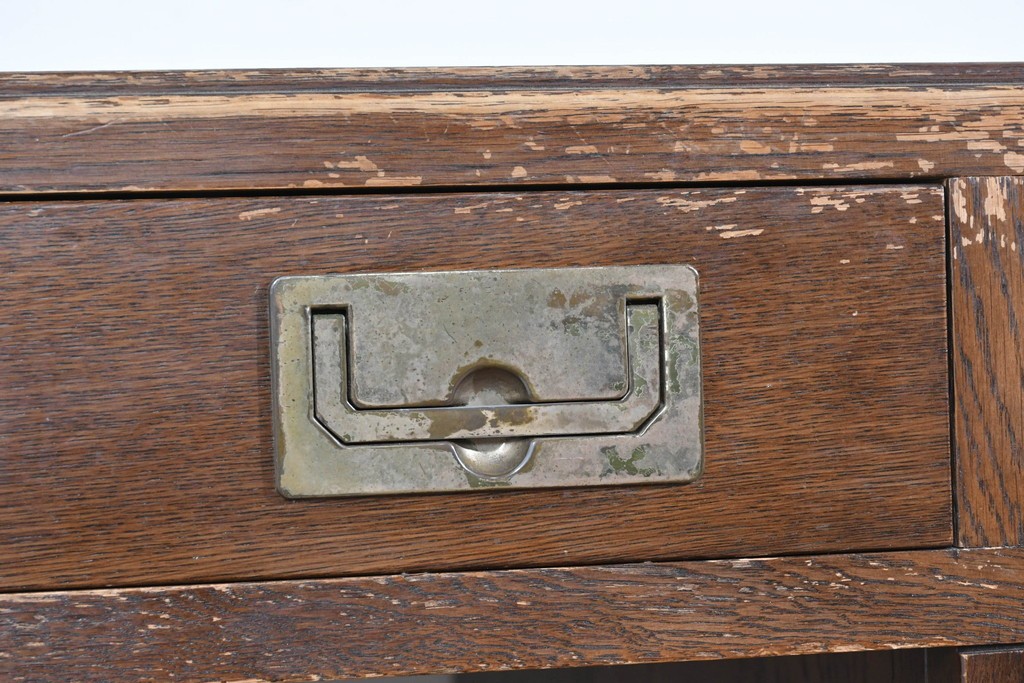 中古　希少な廃番品　カリモク家具(karimoku)　domani(ドマーニ)　Morganton(モーガントン)　風格ある両袖デスク　(R-087541)