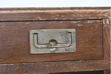 中古　希少な廃番品　カリモク家具(karimoku)　domani(ドマーニ)　Morganton(モーガントン)　風格ある両袖デスク　(R-087541)