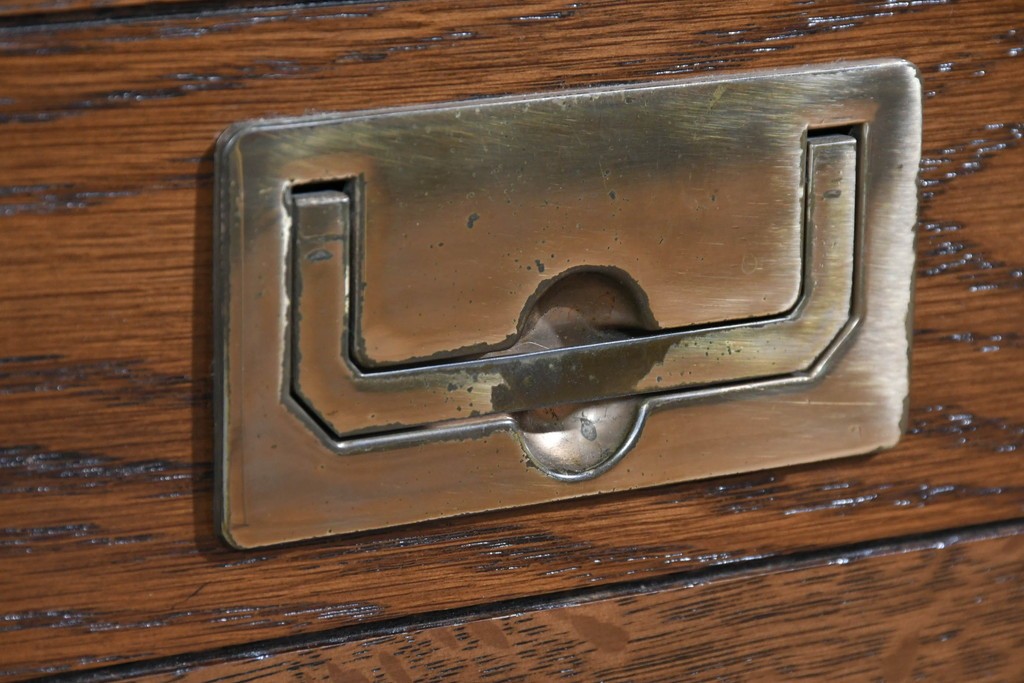 中古　希少な廃番品　カリモク家具(karimoku)　domani(ドマーニ)　Morganton(モーガントン)　風格ある両袖デスク　(R-087541)