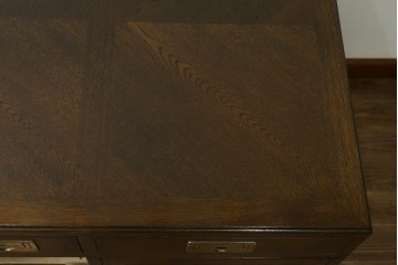中古　希少な廃番品　カリモク家具(karimoku)　domani(ドマーニ)　Morganton(モーガントン)　風格ある両袖デスク　(R-087541)