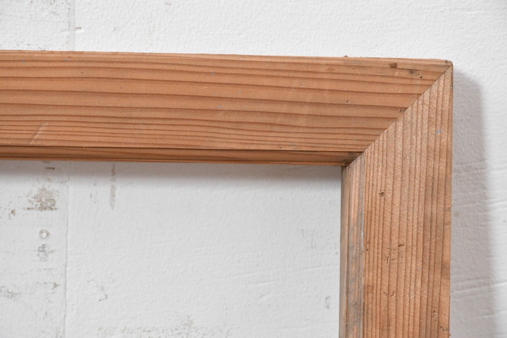 アンティーク建具　昭和初期　松と山水風景の彫刻が美しい欄間1枚　(R-087546)