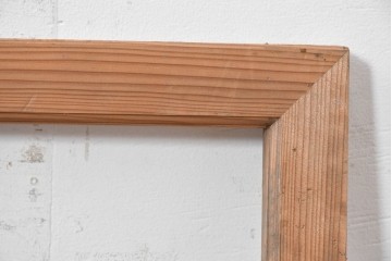 アンティーク建具　昭和初期　松と山水風景の彫刻が美しい欄間1枚　(R-087546)