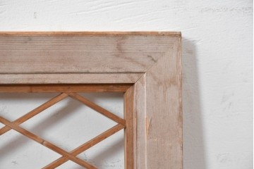 ヴィンテージ建具　昭和中期　麻の葉模様の組子が上品な欄間1枚　(R-087547)