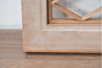 ヴィンテージ建具　昭和中期　麻の葉模様の組子が上品な欄間1枚　(R-087547)