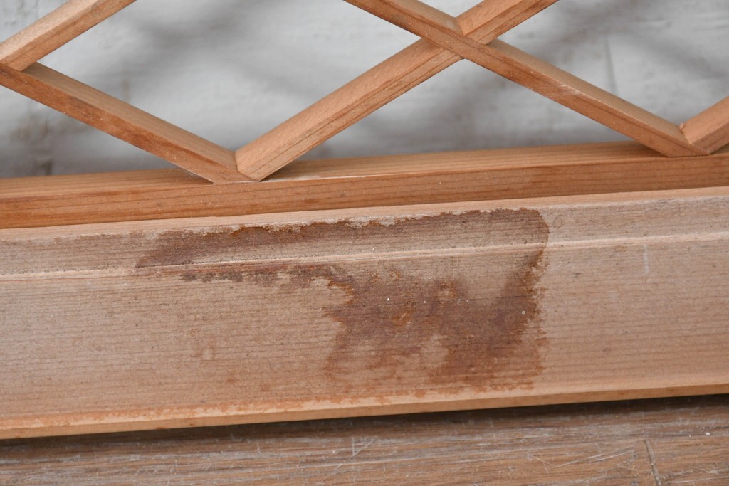 ヴィンテージ建具　昭和中期　麻の葉模様の組子が上品な欄間1枚　(R-087547)