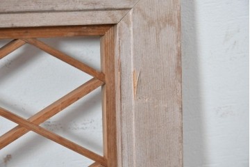 ヴィンテージ建具　昭和中期　麻の葉模様の組子が上品な欄間1枚　(R-087547)