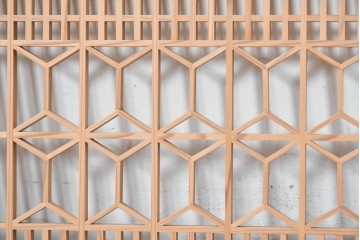 ヴィンテージ建具　昭和中期　細やかな組子細工が空間を彩る欄間1枚　(R-087548)