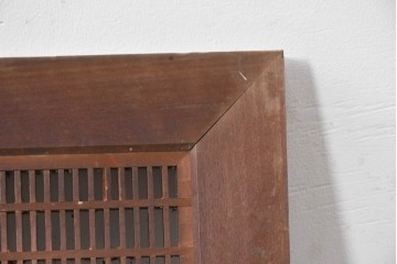 アンティーク建具　昭和初期　片面ガラス　繊細な組子細工が美しい欄間1枚　(R-087550)