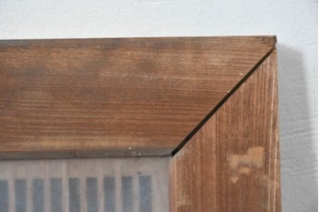 アンティーク建具　昭和初期　片面ガラス　繊細な組子細工が美しい欄間1枚　(R-087550)