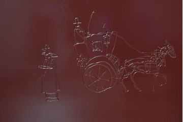 現代アート　在銘　R.Akiyama(秋山亮太)作　クラシカルなパリの街並みを描いた特大ガラスパネルアート　(R-087552)