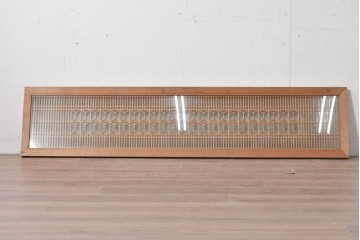 ヴィンテージ建具　昭和中期　両面ガラス　上品な組子細工が魅力の欄間1枚　(R-087554)