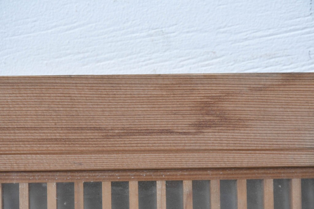 ヴィンテージ建具　昭和中期　両面ガラス　上品な組子細工が魅力の欄間1枚　(R-087554)