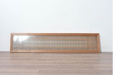 ヴィンテージ建具　昭和中期　両面ガラス　上品な組子細工が魅力の欄間1枚　(R-087554)