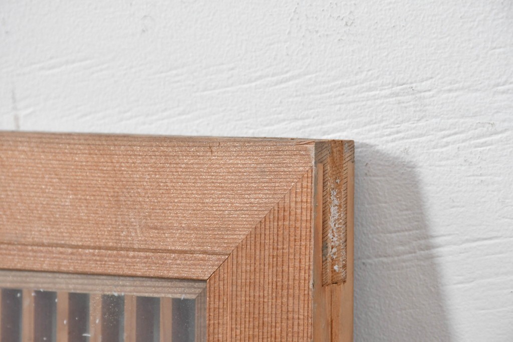 ヴィンテージ建具　昭和中期　両面ガラス　上品な組子細工が魅力の欄間1枚　(R-087554)