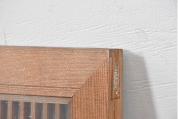 ヴィンテージ建具　昭和中期　両面ガラス　上品な組子細工が魅力の欄間1枚　(R-087554)