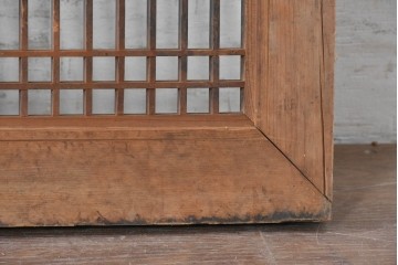 アンティーク建具　大正から昭和初期　繊細な縦桟が整然と並ぶ筬欄間1枚　(R-087556)