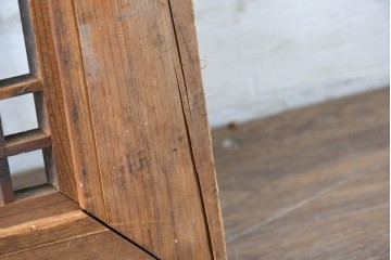 アンティーク建具　大正から昭和初期　繊細な縦桟が整然と並ぶ筬欄間1枚　(R-087556)