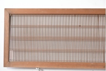アンティーク建具　大正から昭和初期　繊細な縦桟が整然と並ぶ筬欄間2枚セット　(R-087557)