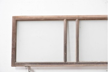 ヴィンテージ建具　昭和中期　シンプルなデザインで取り入れやすい明り取り2枚セット　(R-087560)