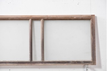 ヴィンテージ建具　昭和中期　シンプルなデザインで取り入れやすい明り取り2枚セット　(R-087560)