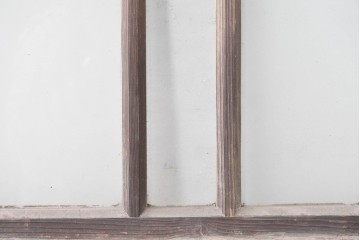 ヴィンテージ建具　昭和中期　シンプルなデザインで取り入れやすい明り取り2枚セット　(R-087560)