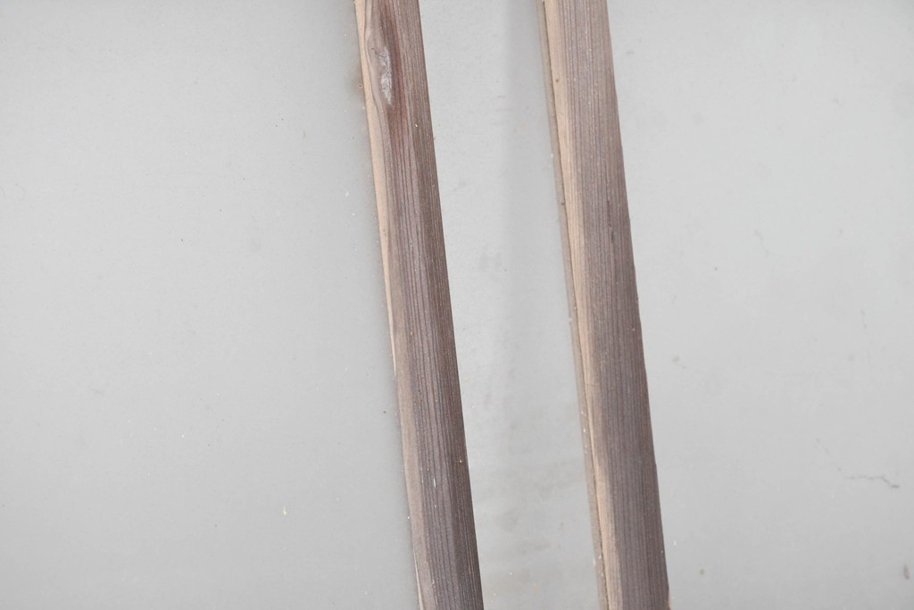 ヴィンテージ建具　昭和中期　シンプルなデザインで取り入れやすい明り取り2枚セット　(R-087560)