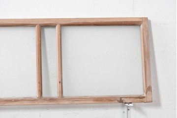 ヴィンテージ建具　昭和中期　シンプルなデザインで取り入れやすい明り取り2枚セット　(R-087560)