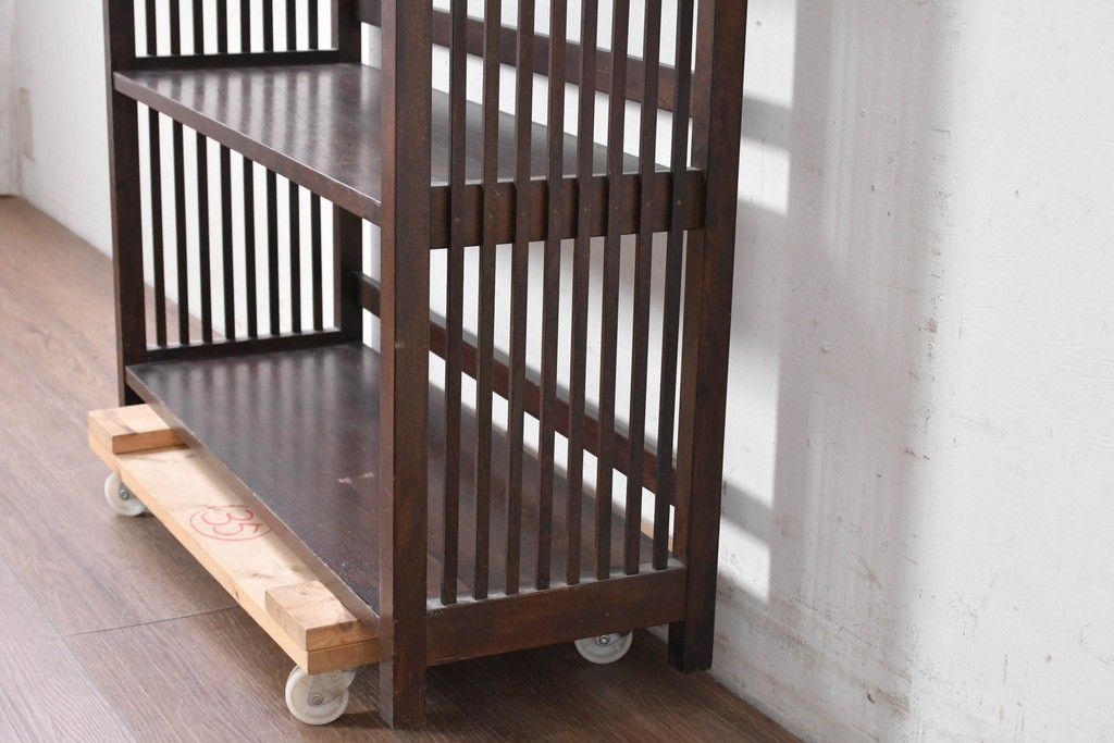 和製ヴィンテージ　松本民芸家具　#117型　開放感のある軽やかな佇まいの書棚　定価約13万7千円　(R-087562)