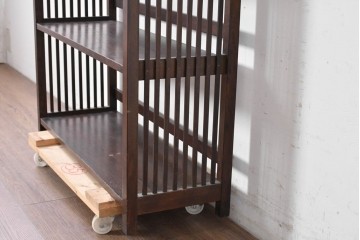 和製ヴィンテージ　松本民芸家具　#117型　開放感のある軽やかな佇まいの書棚　定価約13万7千円　(R-087562)