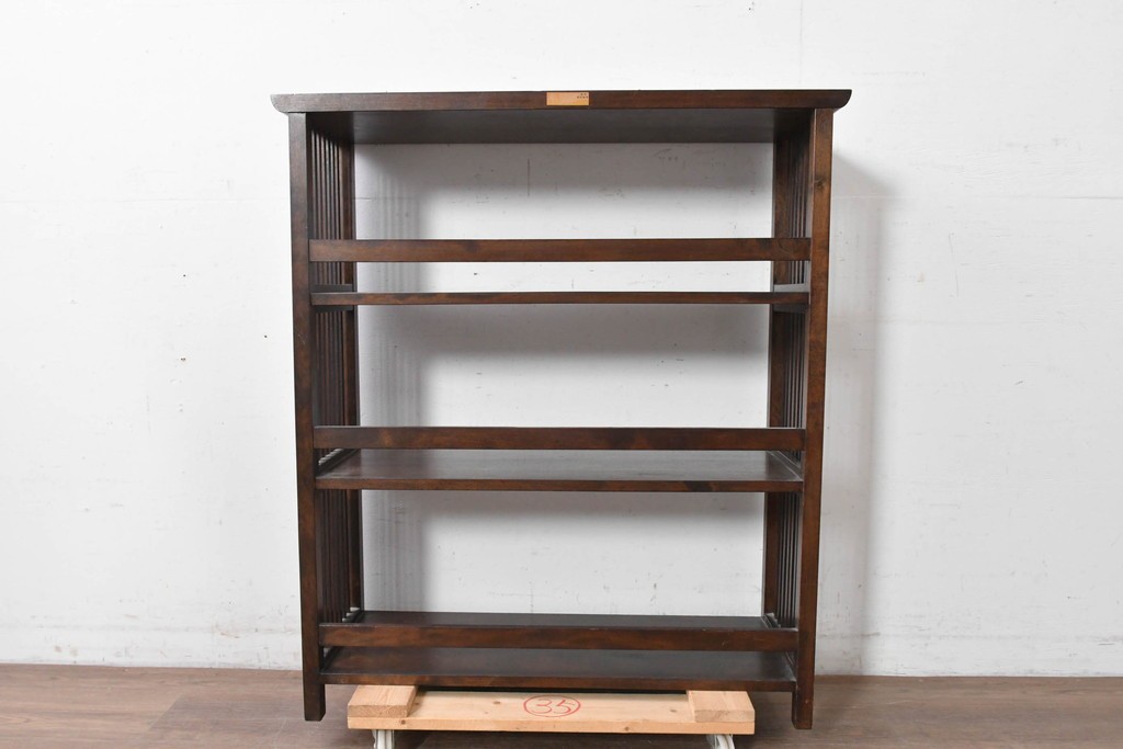 和製ヴィンテージ　松本民芸家具　#117型　開放感のある軽やかな佇まいの書棚　定価約13万7千円　(R-087562)