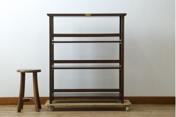 和製ヴィンテージ　松本民芸家具　#117型　開放感のある軽やかな佇まいの書棚　定価約13万7千円　(R-087562)