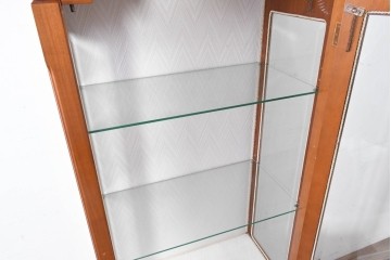 中古　イタリア製　高級家具　FP PASI(フランチェスコ・パージ)　アーチ型のトップが印象的なガラスキャビネット　(R-087564)