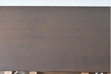 和製ヴィンテージ　ミッドセンチュリー　アルミ脚のシャープなデザインが目を惹くテーブル　(R-087566)