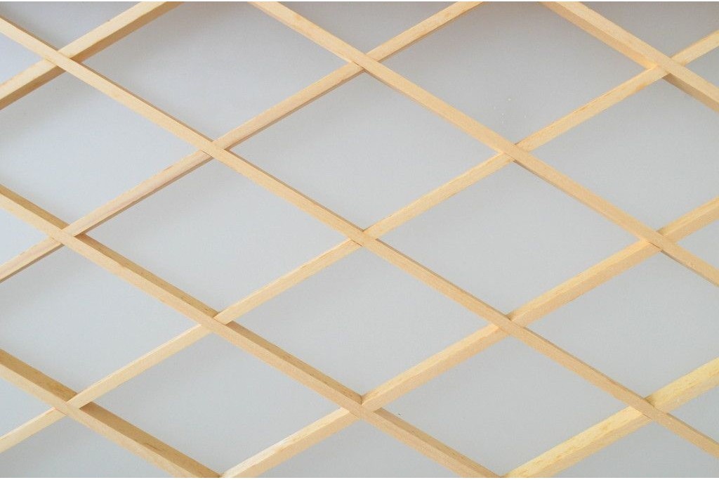 新古　未使用建具　昭和後期　ガラス入りの組子帯戸2枚セット　(R-087569)