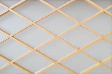 新古　未使用建具　昭和後期　ガラス入りの組子帯戸2枚セット　(R-087569)