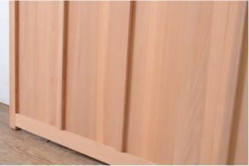 新古　未使用建具　昭和後期　ガラス入りの組子帯戸2枚セット　(R-087569)