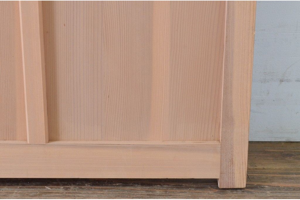 新古　未使用建具　昭和後期　ガラス入りの組子帯戸2枚セット　(R-087569)