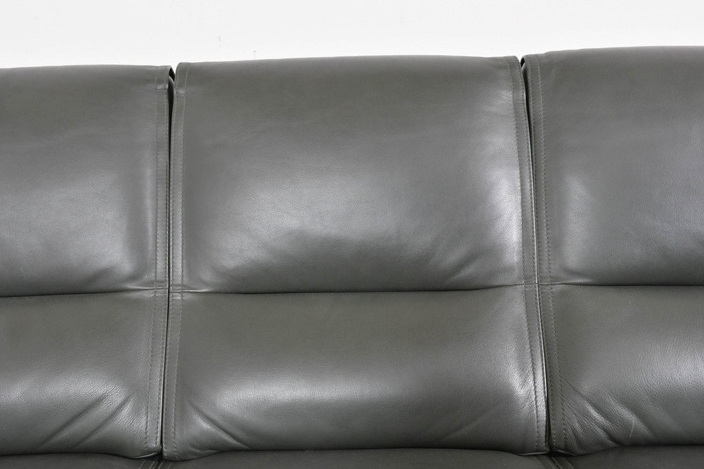 新古　未使用展示品　美品　カリモク家具(karimoku)　domani(ドマーニ)　Excel-Life(エクセルライフ)　本革　三人掛けソファ　定価約100万円　(R-087572)