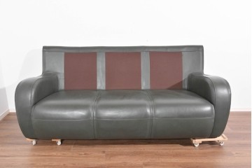 新古　未使用展示品　美品　カリモク家具(karimoku)　domani(ドマーニ)　Excel-Life(エクセルライフ)　本革　三人掛けソファ　定価約100万円　(R-087572)