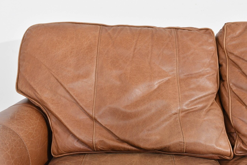 アメリカヴィンテージ　LEXINGTON(レキシントン)　本革　使いこまれた革ならではの表情が味わい深い3人掛けソファ　(R-087573)